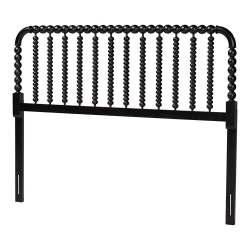 Baxton Studio Finley Turned Bobbin Headboard - Crafted Wood Panel with Decorative Spindle Design for Cottage Farmhouse Bedroom, King, Black